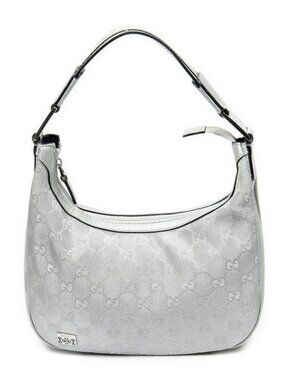 Gucci Small Web Pop Hobo Silver GG Canvas